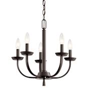 Kichler Kennewick 5 Light 18" Wide Taper Candle Chandelier Olde Bronze