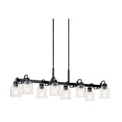 Kichler Aivian 8 Light 42" Wide Linear Chandelier Black