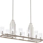 Kichler Kimrose 10 Light 45" Wide Linear Chandelier Polished Nickel