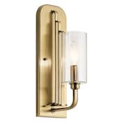 Kichler Kimrose 14" Tall Wall Sconce Brushed Natural Brass