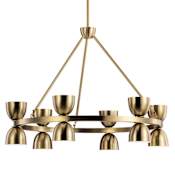 Kichler Baland 12 Light 31" Wide LED Ring Chandelier Brushed Natural Brass
