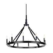 Kichler Emmala 10 Light 34" Wide Taper Candle Chandelier Black