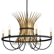 Kichler Baile 6 Light 29" Wide Taper Candle Chandelier Black
