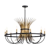 Kichler Baile 10 Light 37" Wide Taper Candle Chandelier Black