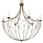 Kichler Topiary 6 Light 28" Wide Taper Candle Chandelier Character Bronze