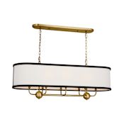 Kichler Heddle 8 Light 43" Wide Drum Chandelier Natural Brass