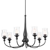 Kichler Melis 7 Light 36" Wide Chandelier Black
