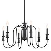 Kichler Karthe 6 Light 29" Wide Chandelier Black