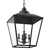 Kichler Dame 4 Light 19" Wide Taper Candle Pendant Textured Black