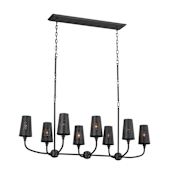 Kichler Adeena 8 Light 47" Wide Linear Chandelier Black