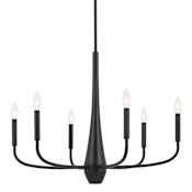Kichler Deela 6 Light 28" Wide Taper Candle Style Chandelier Black
