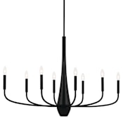 Kichler Deela 8 Light 18.5" Wide Taper Candle Style Chandelier Black