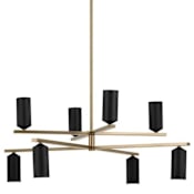Kichler Gala 8 Light 36" Wide Pillar Candle Sputnik Chandelier Champagne Bronze / Black