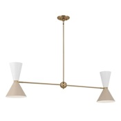 Kichler Phix 4 Light 48" Wide Linear Chandelier Champagne Bronze