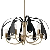 Kichler Petal 5 Light 31" Wide Chandelier Champagne Bronze