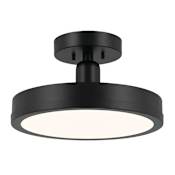 Kichler Riu 15" Wide LED Semi-flush Drum Ceiling Fixture Black