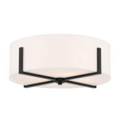 Kichler Malen 4 Light 20" Wide Flush Mount Drum Ceiling Fixture Black