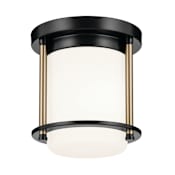 Kichler Brit 8" Wide Flush Mount Ceiling Fixture Black