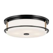 Kichler Brit 4 Light 18" Wide Flush Mount Drum Ceiling Fixture Black