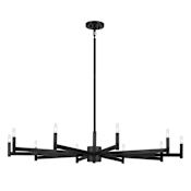 Kichler Erzo 10 Light 48" Wide Candle Style Chandelier Black