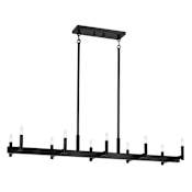 Kichler Erzo 10 Light 50" Wide Candle Style Chandelier Black