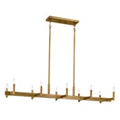 Kichler Erzo 10 Light 50" Wide Candle Style Chandelier Natural Brass