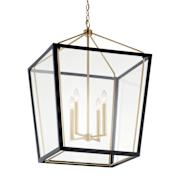 Kichler Delvin 4 Light 22" Wide Taper Candle Pendant Champagne Bronze / Black