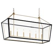 Kichler Delvin 6 Light 44" Wide Taper Candle Style Chandelier Champagne Bronze / Black