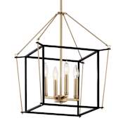 Kichler Eisley 4 Light 16" Wide Taper Candle Pendant Champagne Bronze