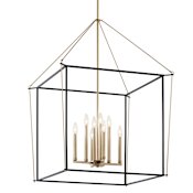 Kichler Eisley 8 Light 29" Wide Taper Candle Pendant Champagne Bronze