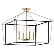 Kichler Eisley 4 Light 24" Wide Semi-flush Ceiling Fixture Champagne Bronze