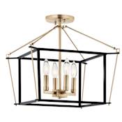 Kichler Eisley 4 Light 16" Wide Semi-flush Ceiling Fixture Champagne Bronze