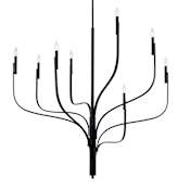 Kichler Livadia 8 Light 48" Wide Taper Candle Style Chandelier Black