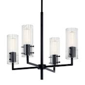 Kichler Velestino 4 Light 21" Wide Chandelier Black
