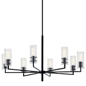 Kichler Velestino 8 Light 41" Wide Chandelier Black