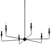 Kichler Alvaro 6 Light 41" Wide Taper Candle Style Chandelier Black