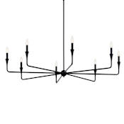 Kichler Alvaro 8 Light 50" Wide Taper Candle Style Chandelier Black