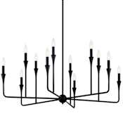 Kichler Alvaro 12 Light 40" Wide Taper Candle Style Chandelier Black