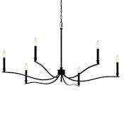 Kichler Malene 6 Light 42" Wide Taper Candle Style Chandelier Black