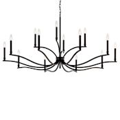 Kichler Malene 14 Light 53" Wide Taper Candle Style Chandelier Black