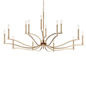 Kichler Malene 14 Light 53" Wide Taper Candle Style Chandelier Champagne Bronze