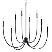 Kichler Malene 8 Light 46" Wide Taper Candle Style Chandelier Black