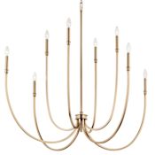 Kichler Malene 8 Light 46" Wide Taper Candle Style Chandelier Champagne Bronze