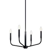 Kichler Madden 4 Light 20" Wide Taper Candle Style Chandelier Black