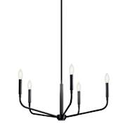 Kichler Madden 5 Light 26" Wide Taper Candle Style Chandelier Black