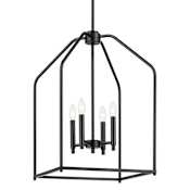 Kichler Madden 4 Light 16" Wide Taper Candle Pendant Black