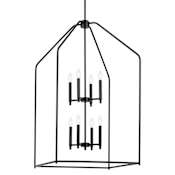 Kichler Madden 8 Light 25" Wide Taper Candle Pendant Black