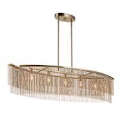 Kichler Khaite 5 Light 47" Wide Linear Chandelier Champagne Bronze