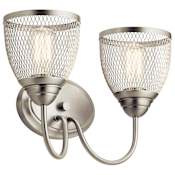 Kichler Voclain 2 Light 16" Wide Bathroom Vanity Light Brushed Nickel