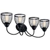 Kichler Voclain 4 Light 32" Wide Bathroom Vanity Light Black
